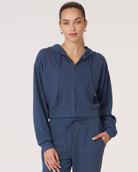 Retreat Waffle Zip Up Jacket with Hood