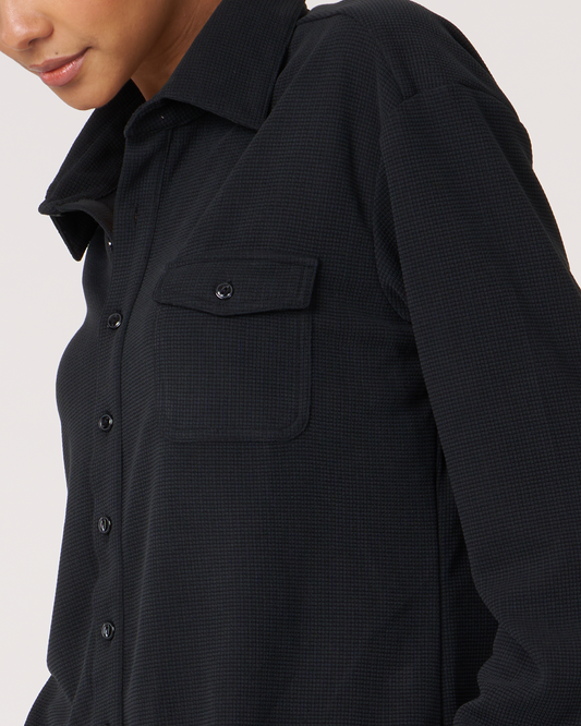 Waffle Button Down Shirt