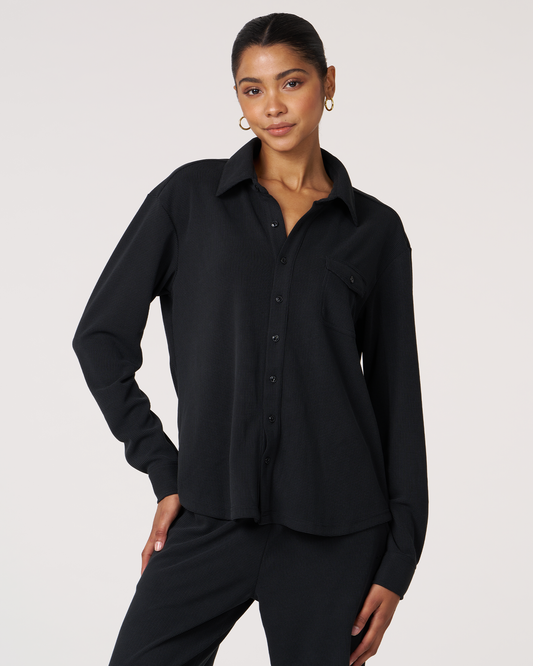 Waffle Button Down Shirt