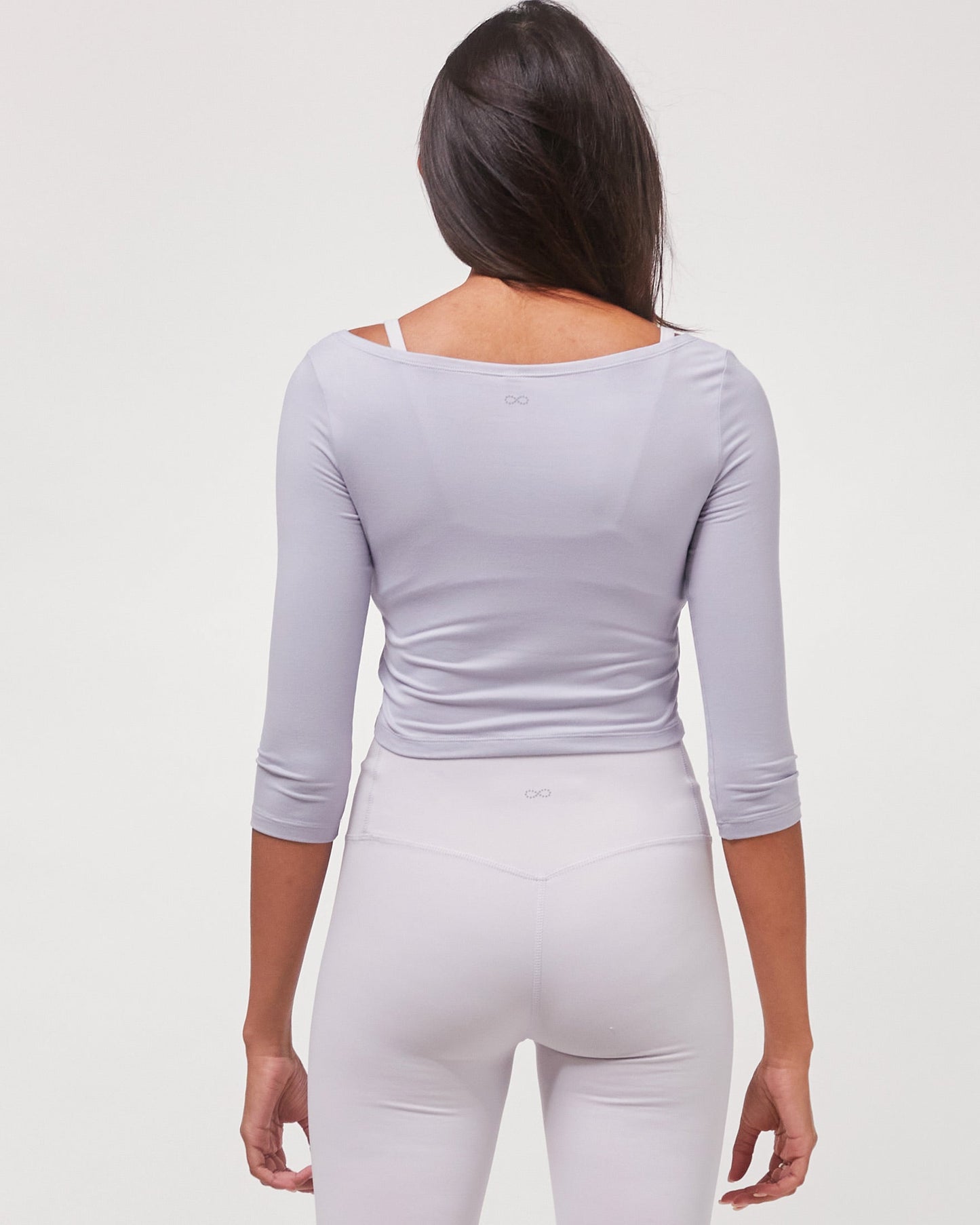 Open Shoulder 3/4 Sleeve Workout Top in multiple colors