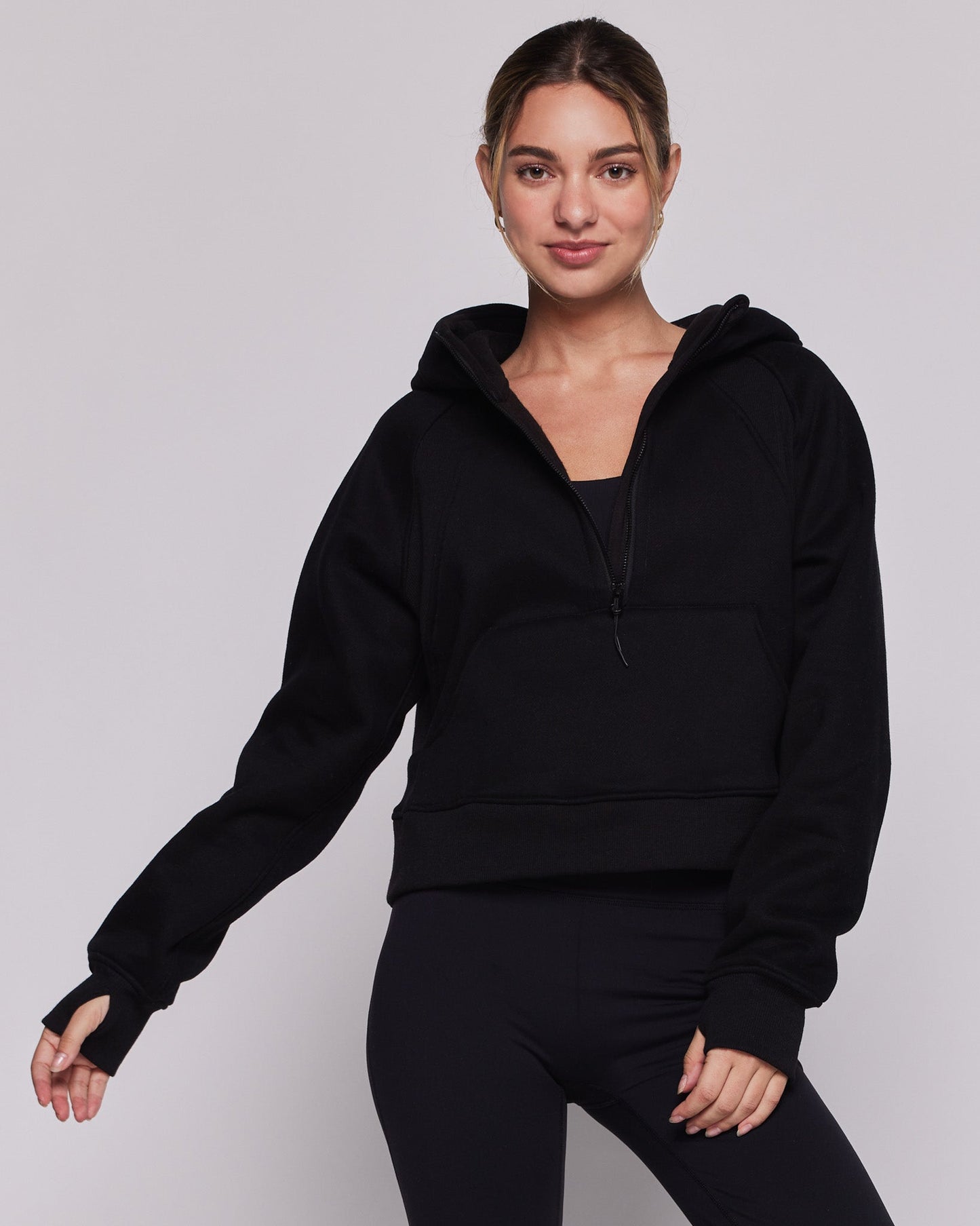 Effortless Fleece Half Zip Hoodie