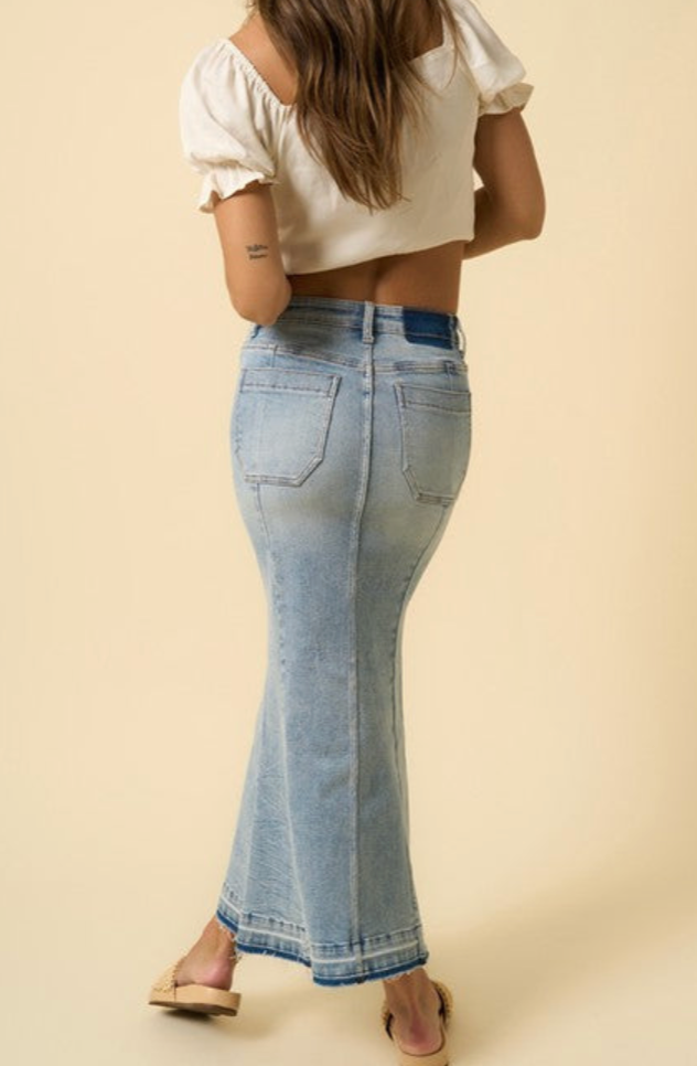 Mermaid Maxi Denim Skirt by Insane Gene