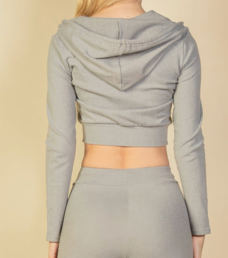 Crop Zip Hoodie in multiple colors