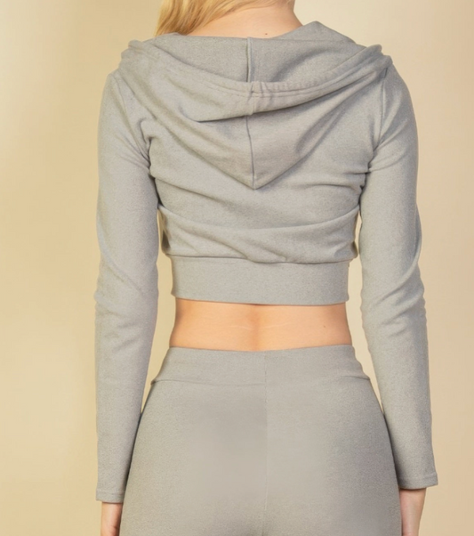 Crop Zip Hoodie in multiple colors