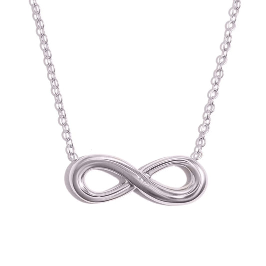 Gold Plated Infiniti Necklace in gold and silver