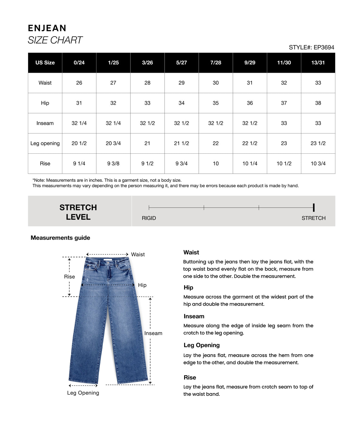 The Paloma Jean - Mid Rise Seamed Front Wide Leg by Enjean