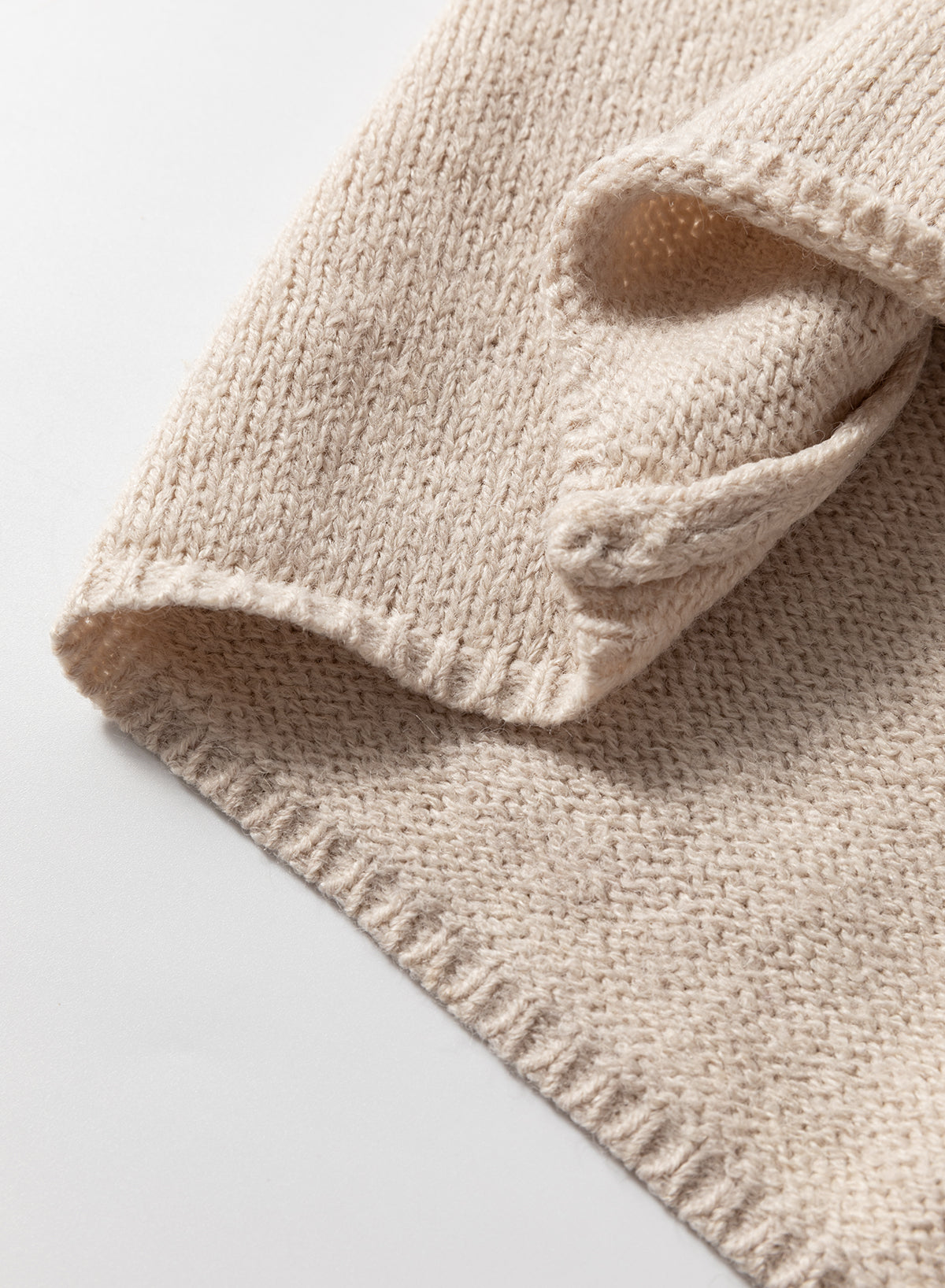 Open Front Long Knitted Cardigan