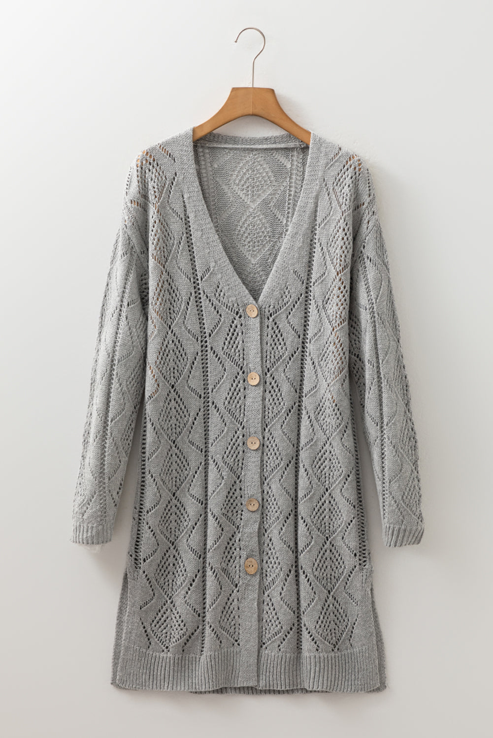 Hollow-out Openwork Knit Cardigan