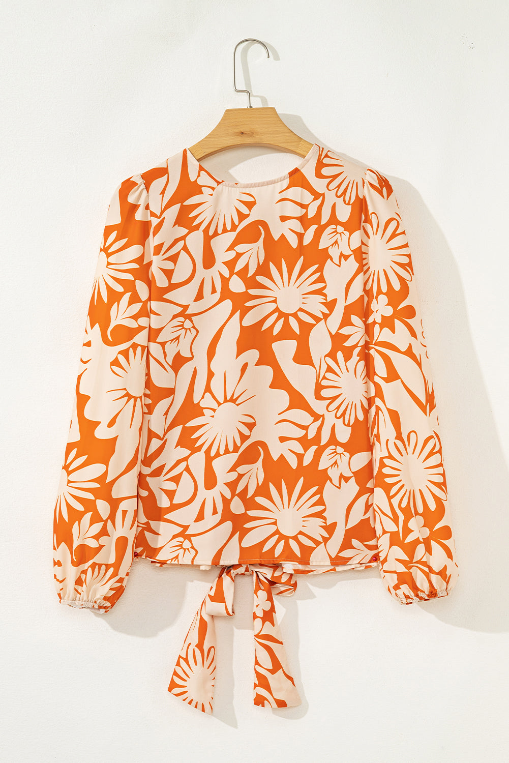 Knotted Open Back Blouse