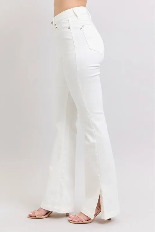 Judy Blue Full Size High Waist Side Slit Slim Bootcut Jeans Plus Size-4