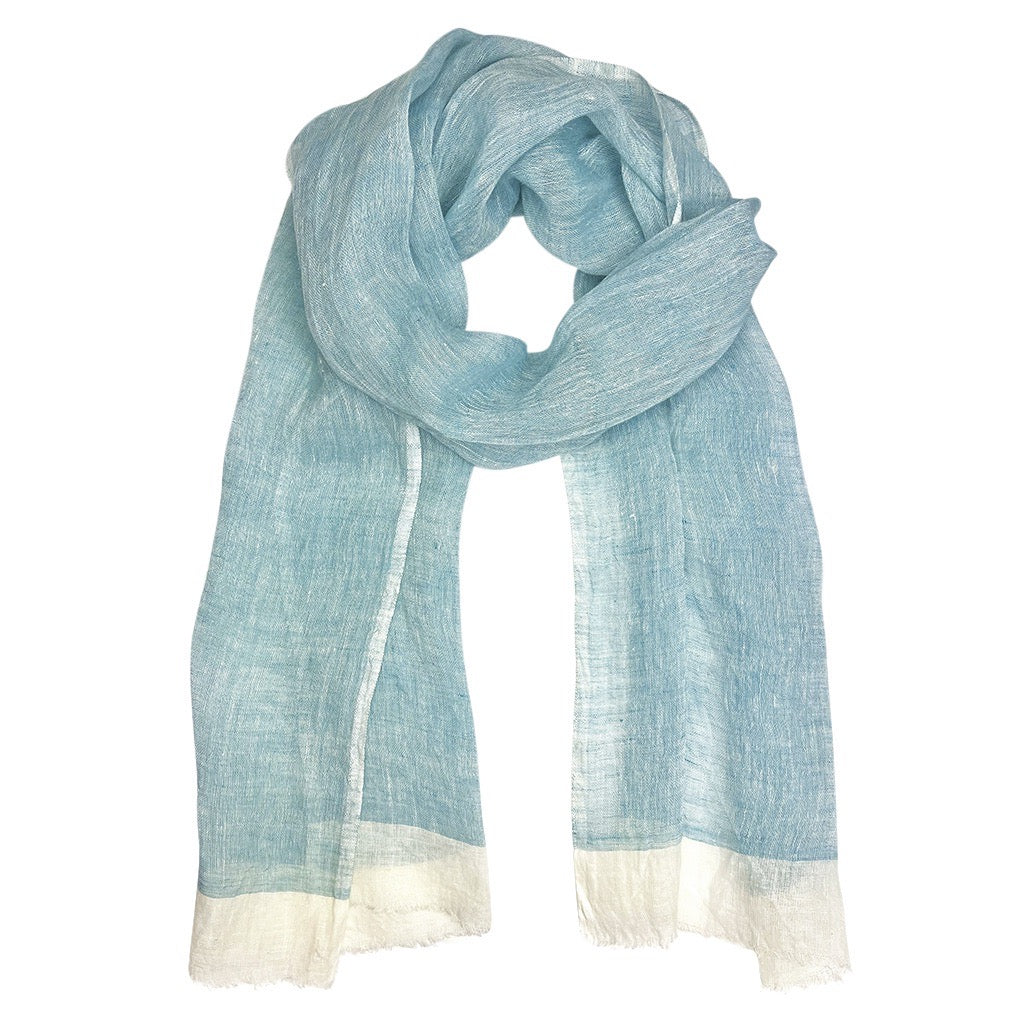Gauze Linen Two Tone Scarf in multiple colors