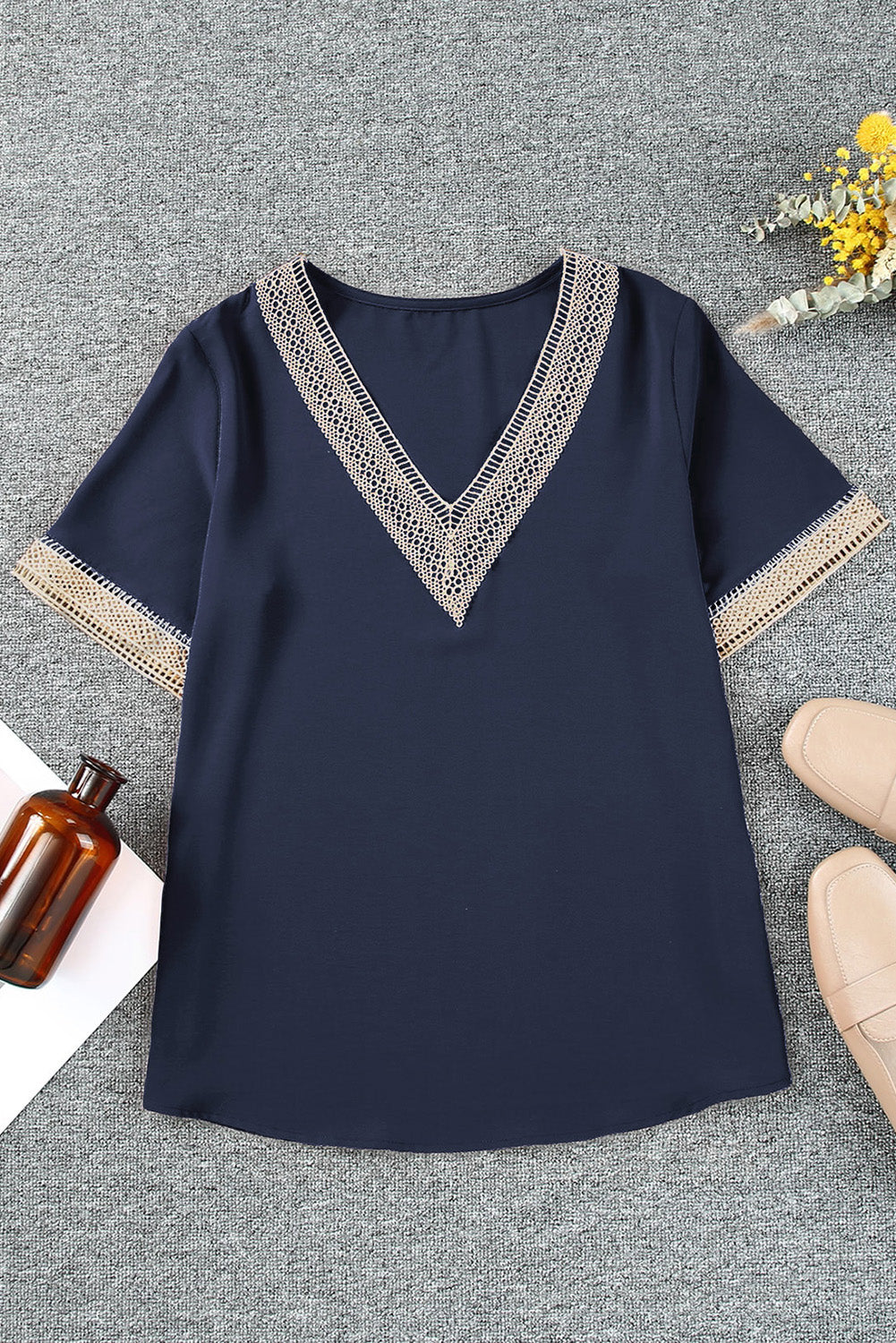 Lace Trim Blouse