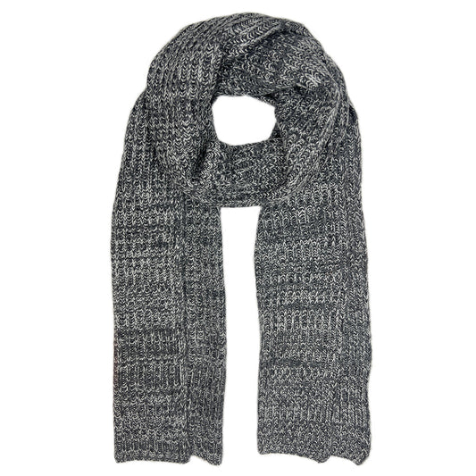 Marled Graphite Knit Cashmere Scarf-0