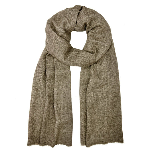 Espresso Handloom Cashmere Scarf-0