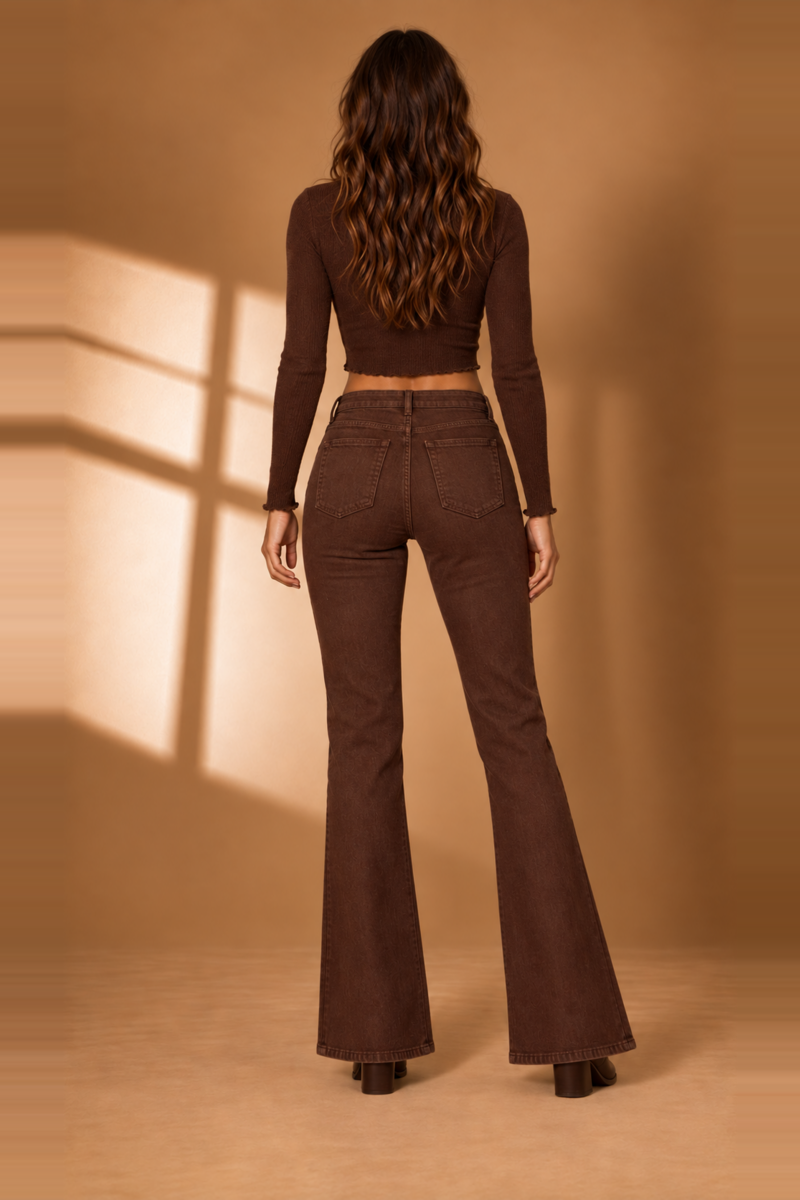 NEW - Westwood Boot Cut Jeans by GJG Denim in chestnut
