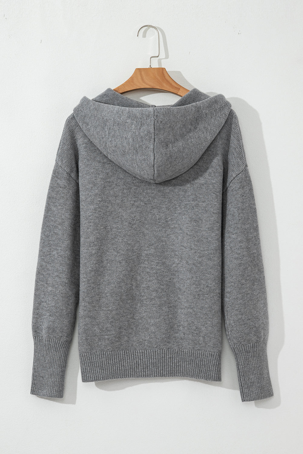 Knit Button Down Cardigan Hoodie