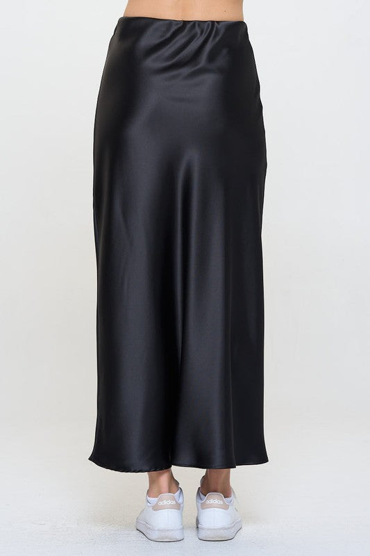Silky Satin Maxi Skirt-4