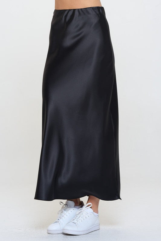 Silky Satin Maxi Skirt-1