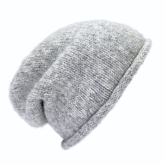 Essential Knit Alpaca Beanie in Gray
