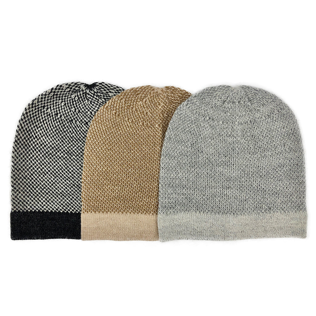 Interwoven Alpaca Beanie in Camel