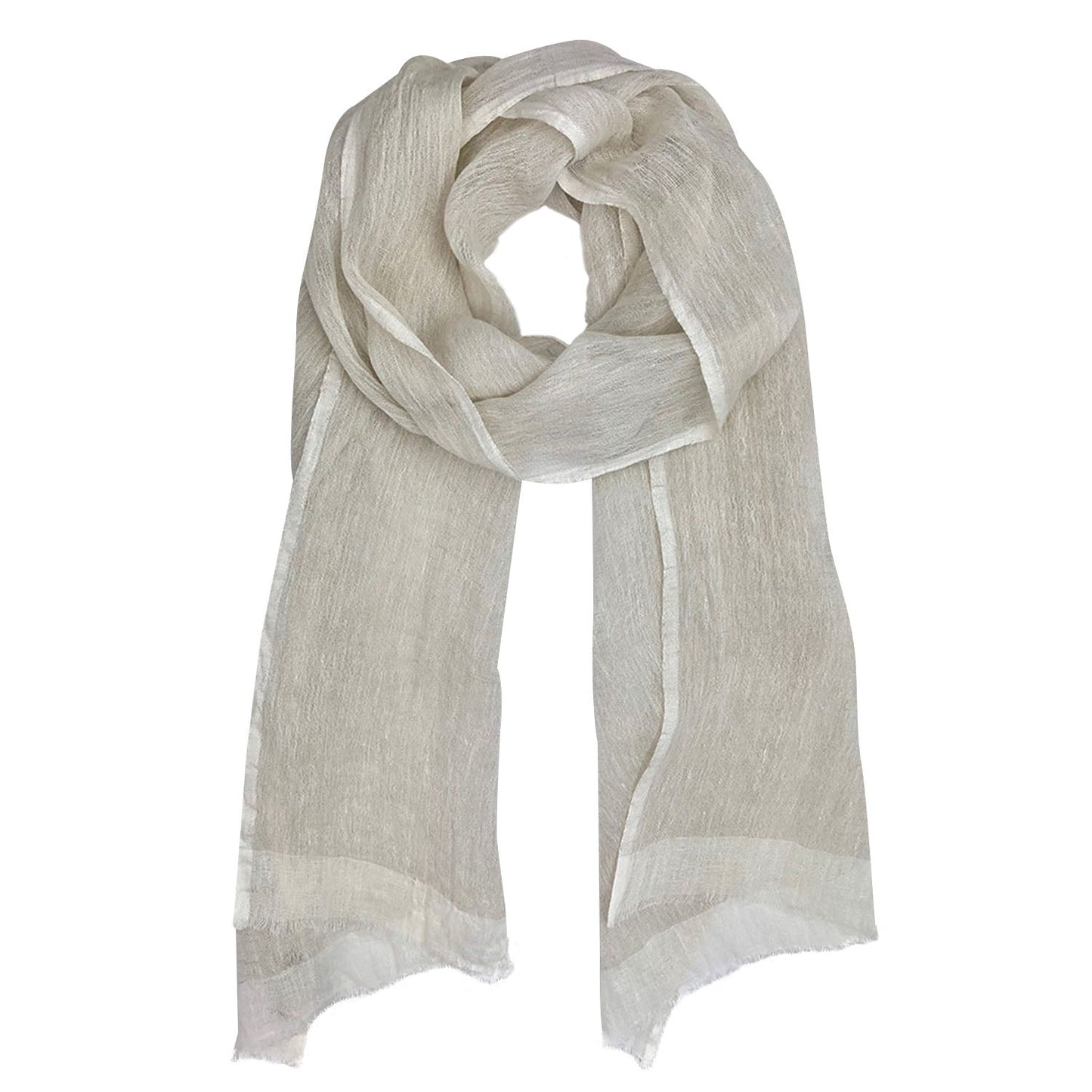 Gauze Linen Two Tone Scarf in multiple colors