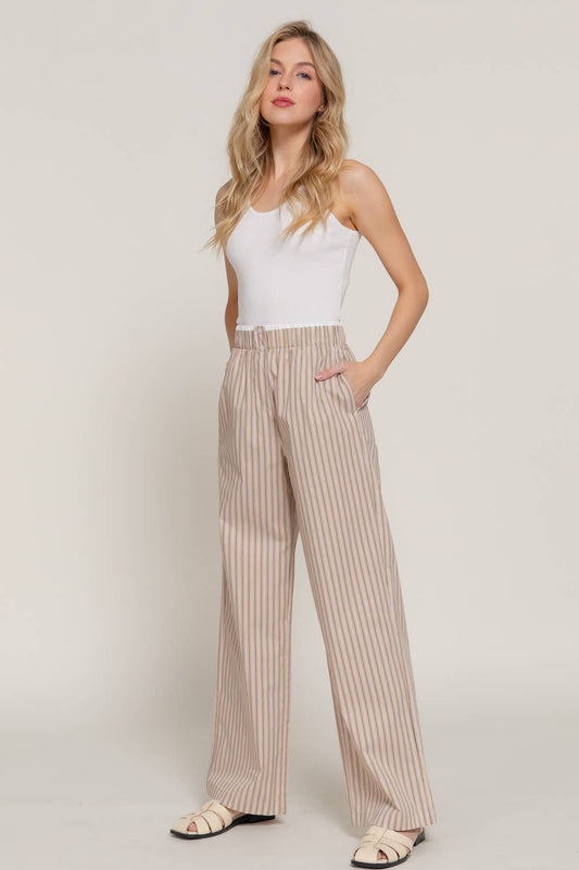 Lounge Line Boxer Pants in blue and brown