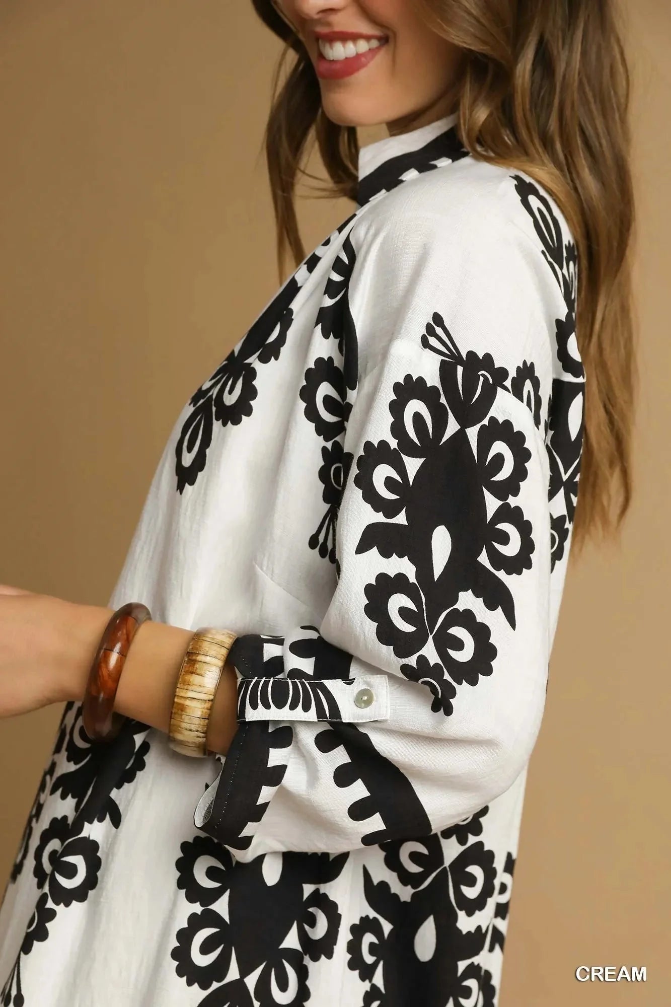Umgee Abstract Print Midi Dress-3