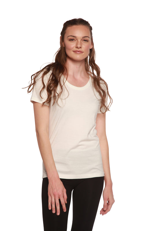 Organic Bamboo/Cotton Scoop Neck Tee inmultiple colors
