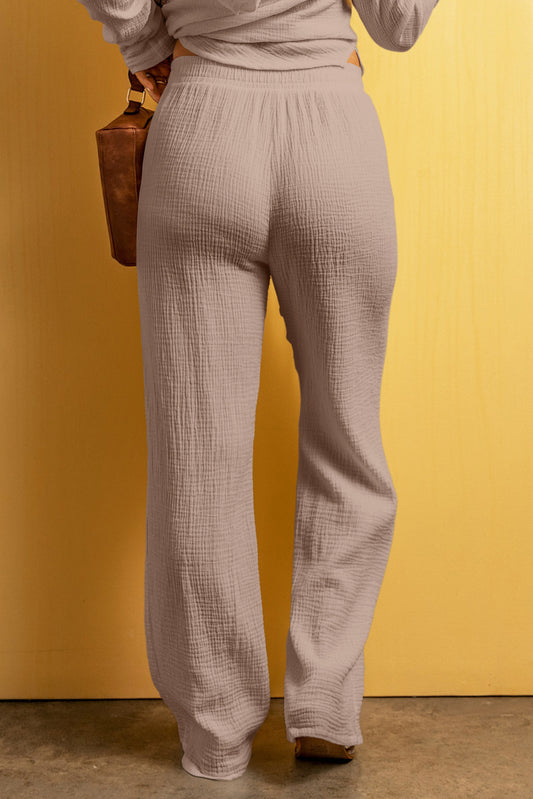 Textured Loose Fit Pants