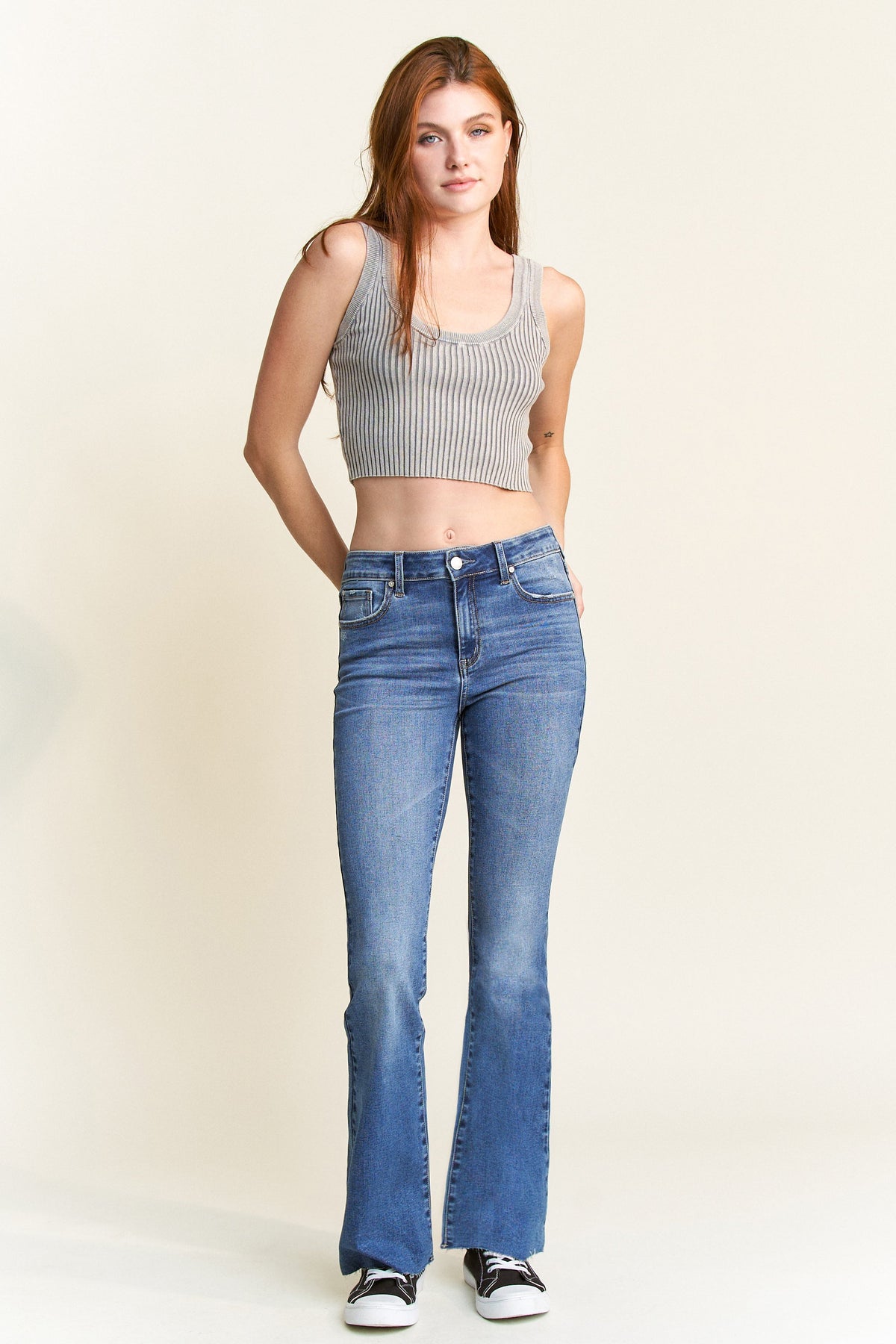 The Persephone Jean - Mid Rise Classic Bootcut by Enjean