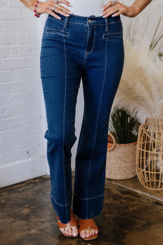 Center Seam Straight Jeans