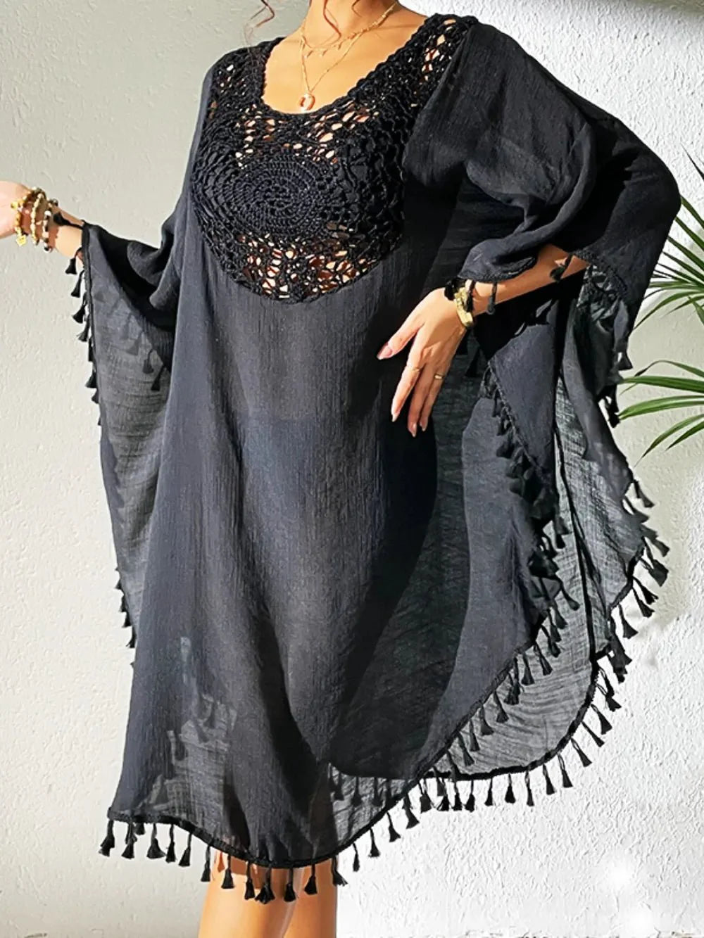 Tassel Cutout Cover-Up in multiple colors