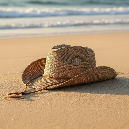 Windproof Panama Sequin & Straw Sun Hat in multiple colors