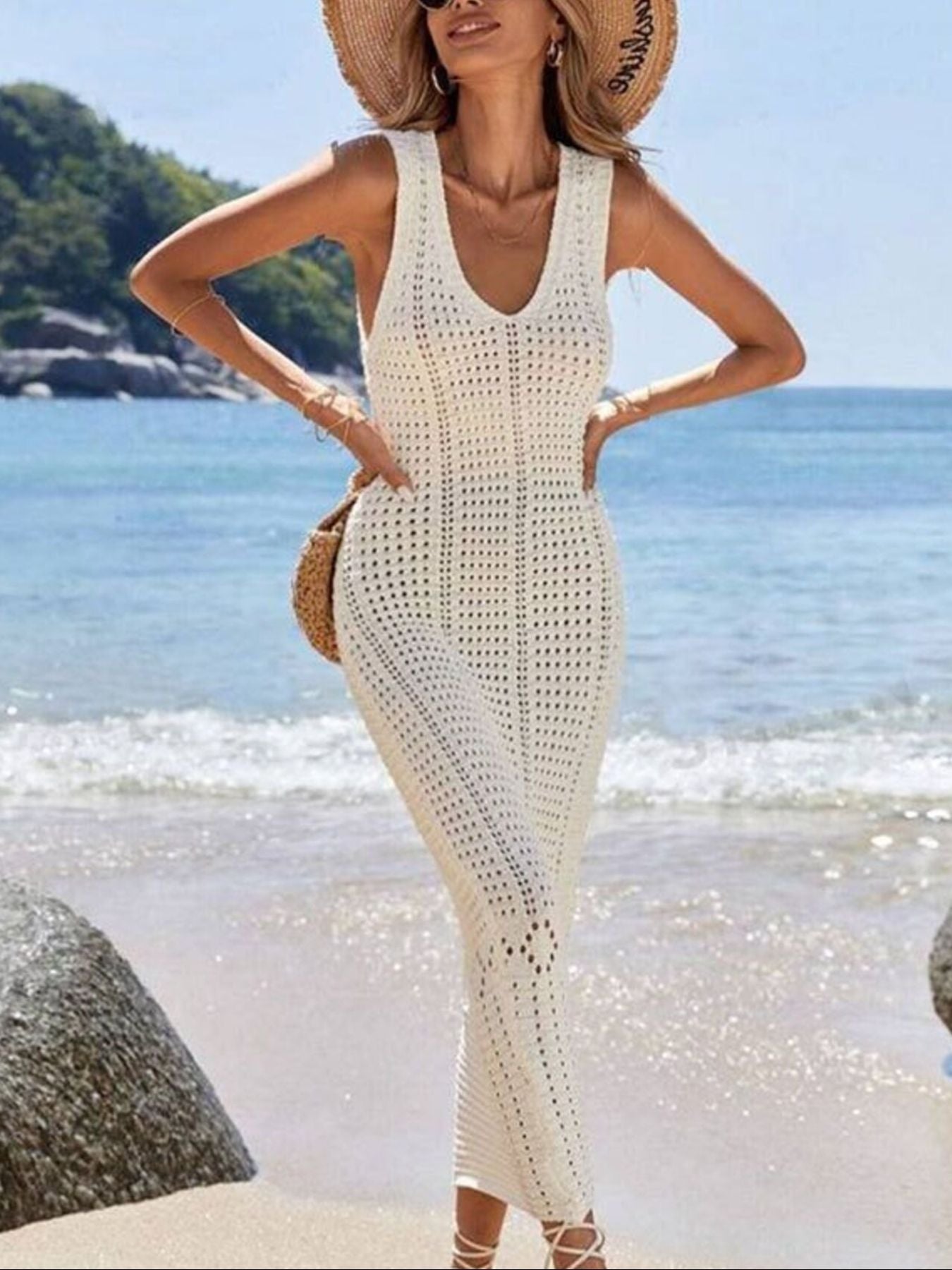 Crochet Maxi Knit Cover Up