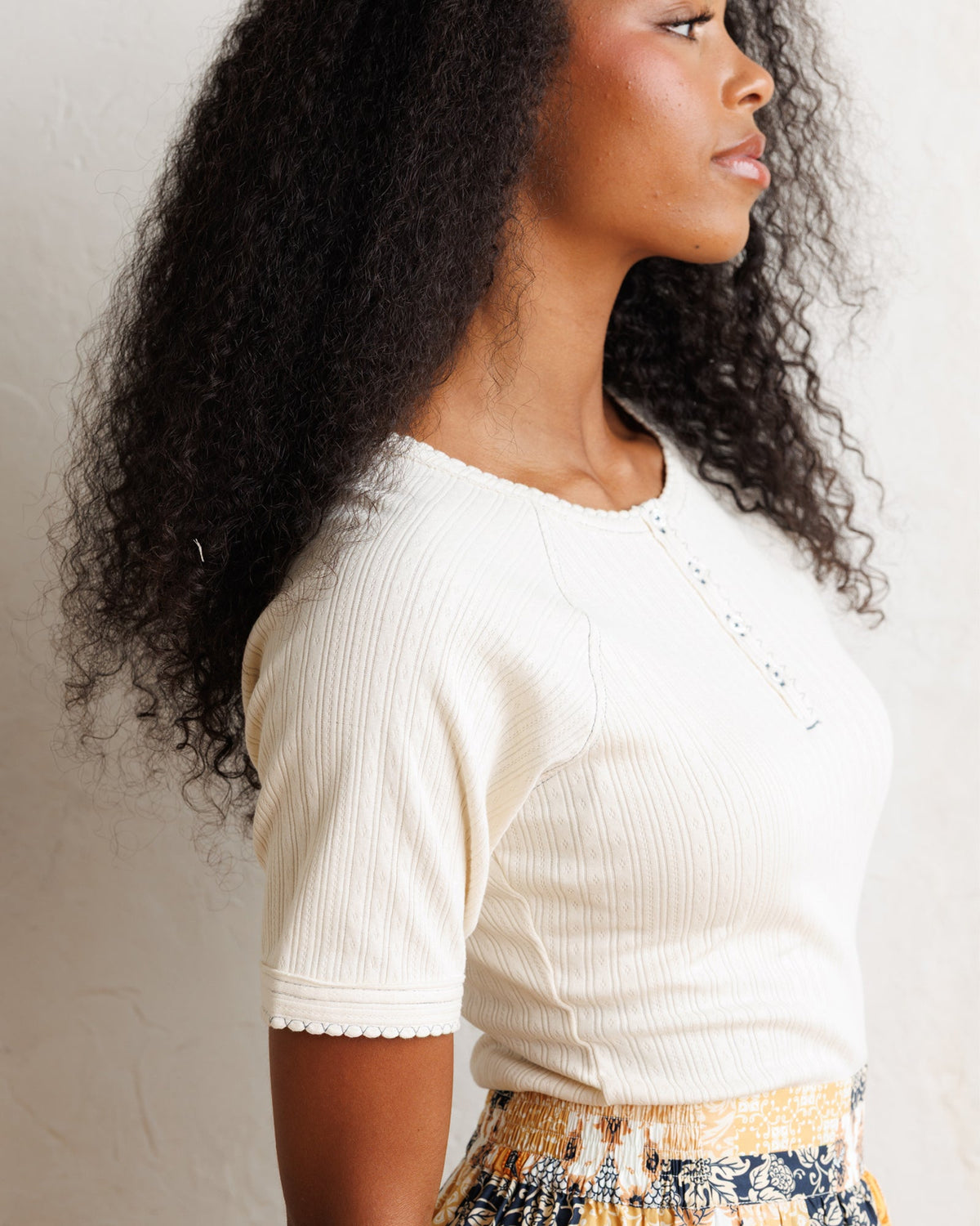 Pointelle Pretty Tee