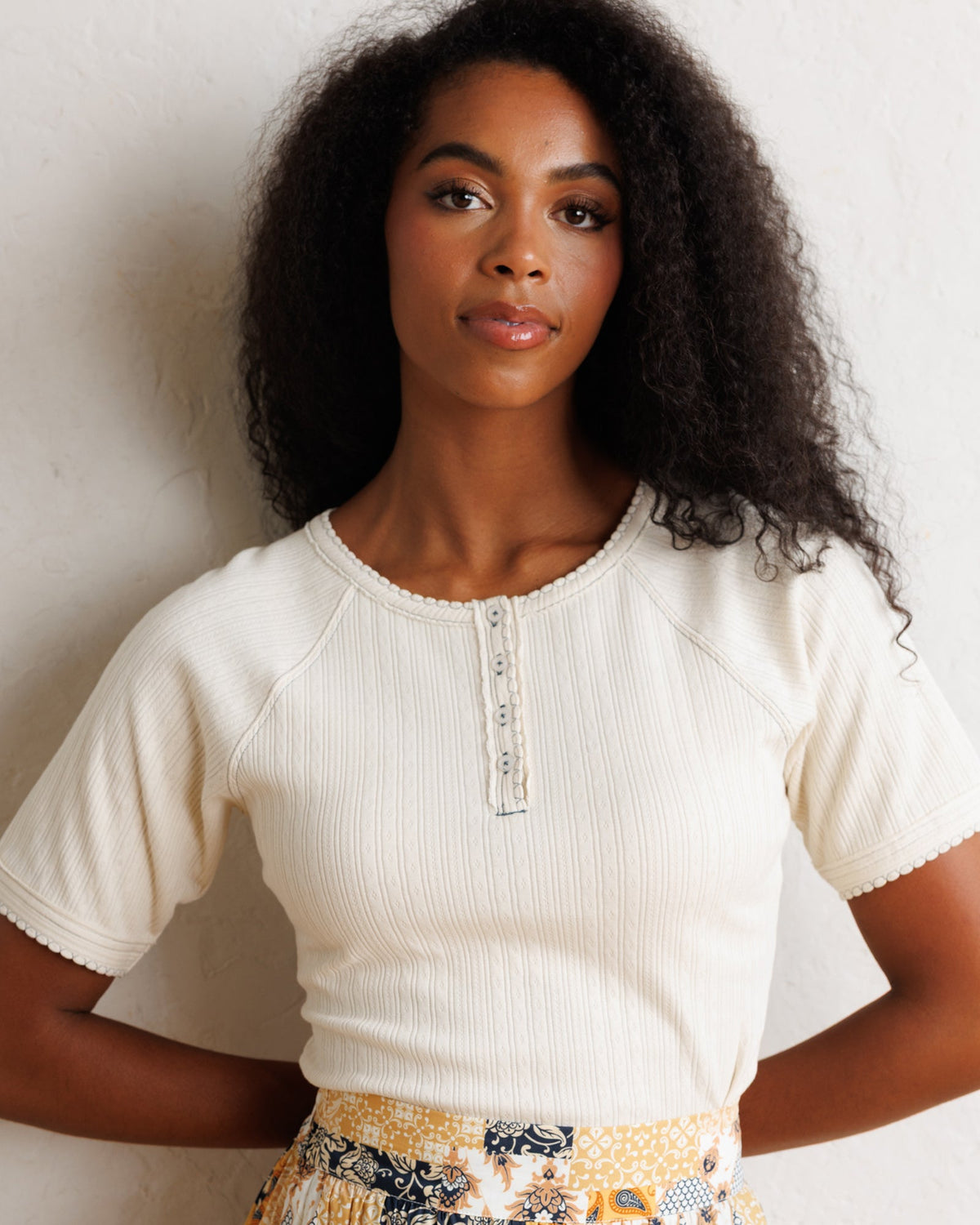 Pointelle Pretty Tee