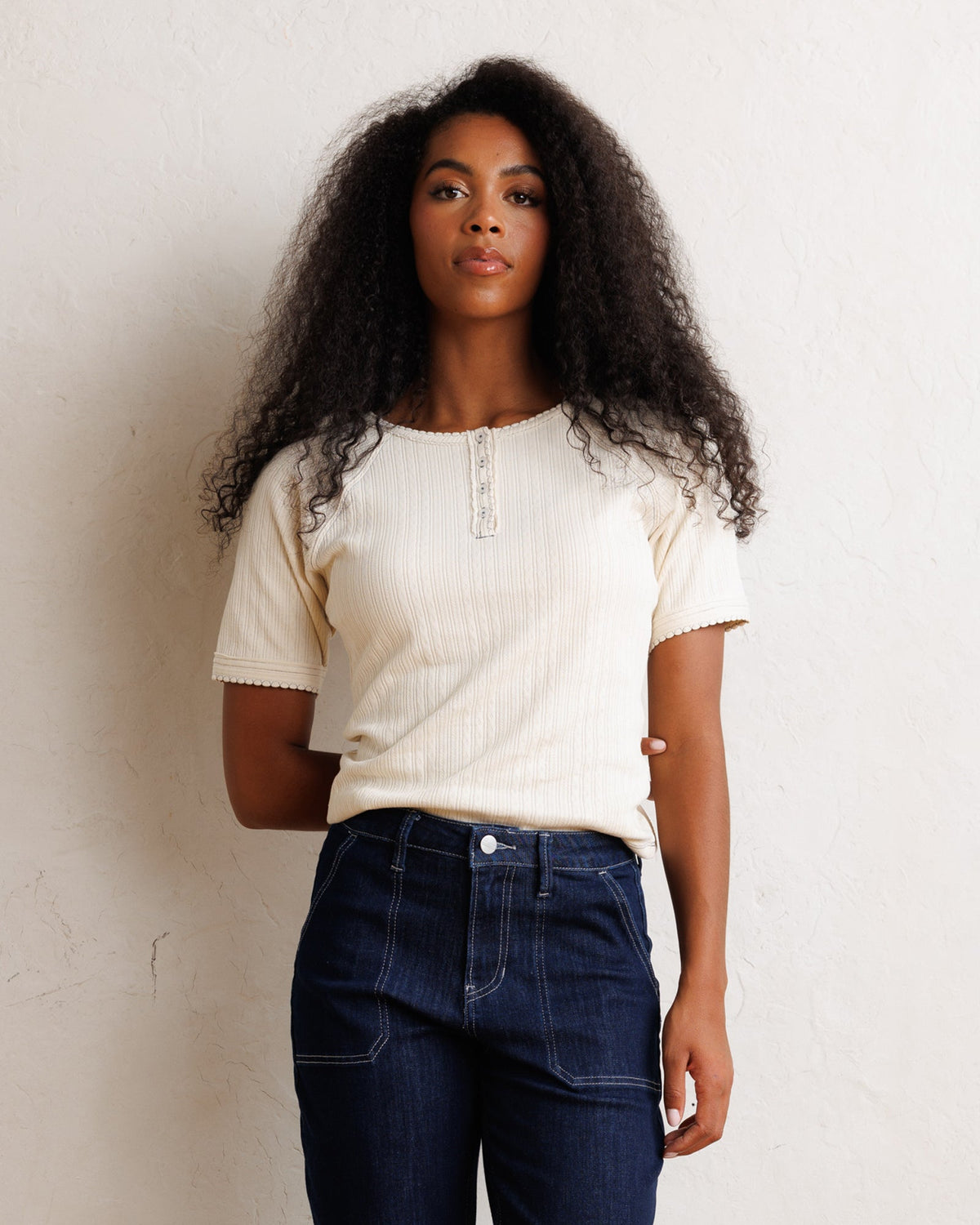 Pointelle Pretty Tee