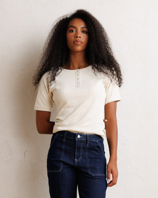 Pointelle Pretty Tee