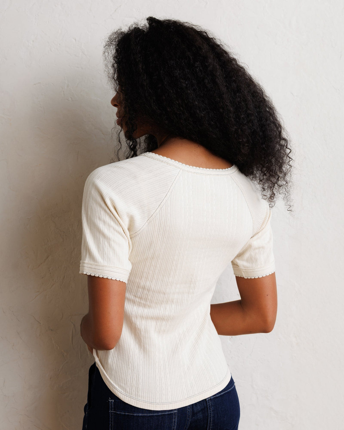 Pointelle Pretty Tee