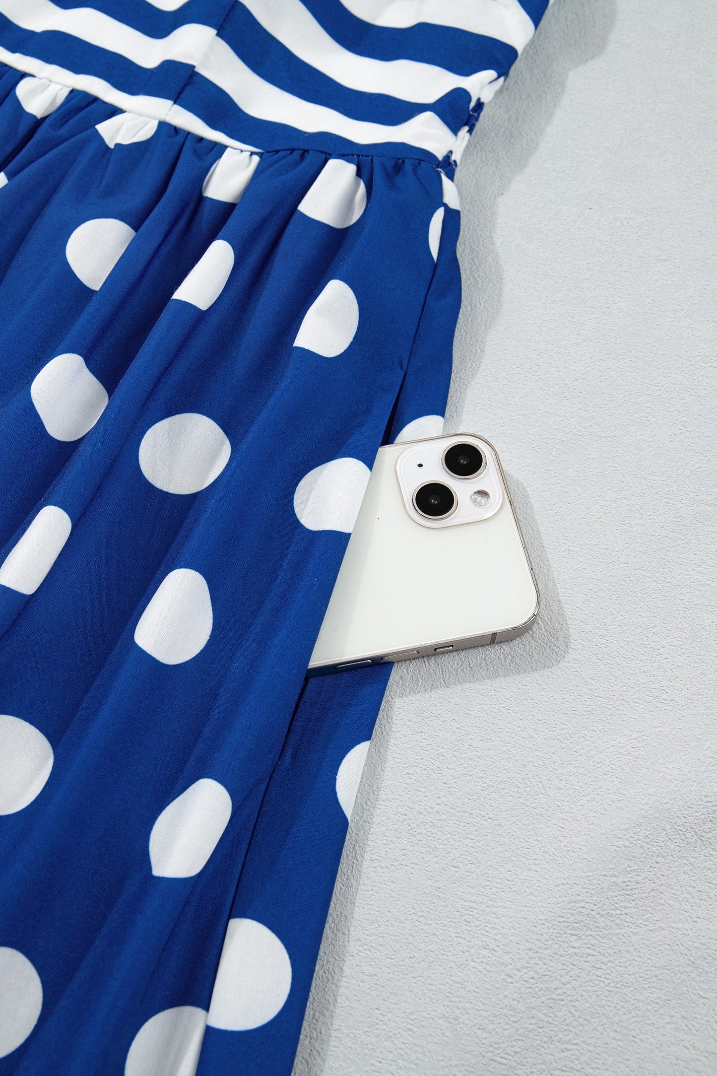 Striped Polka Dot Maxi Dress
