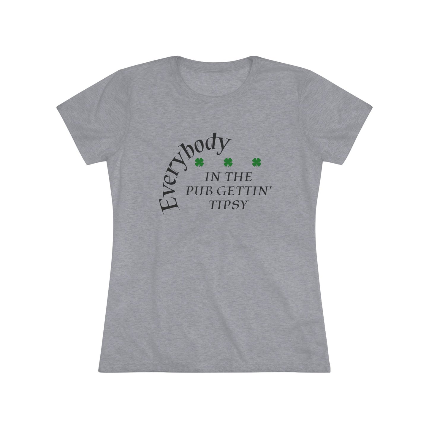 Tipsy NL Tee - black font in white and grey