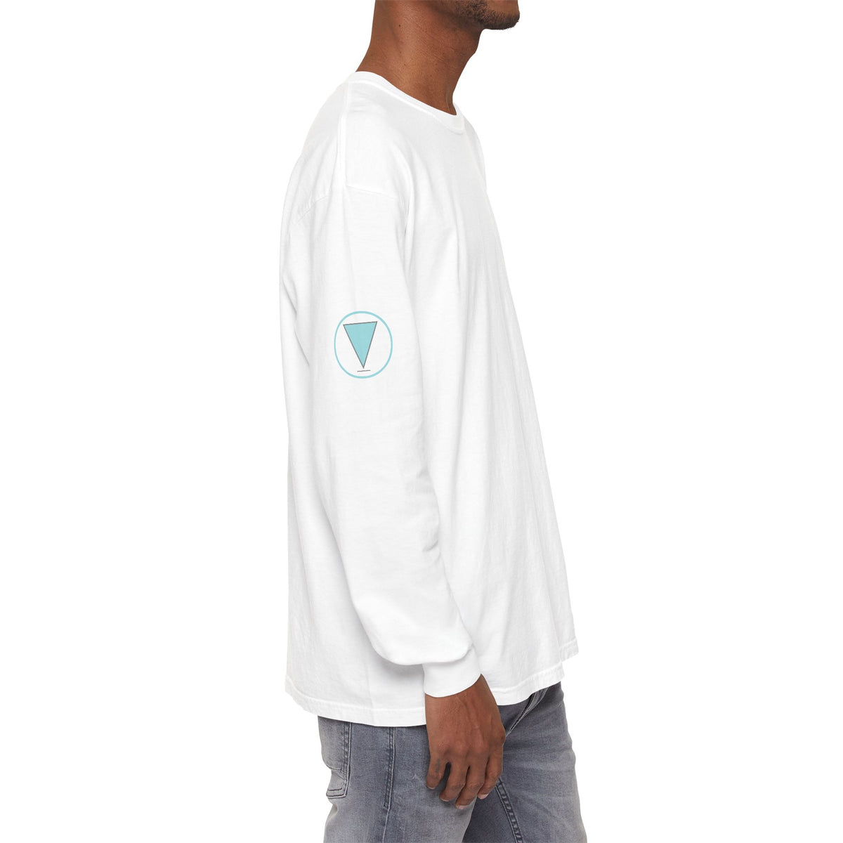 Thrive White Long Sleeve Logo Tee