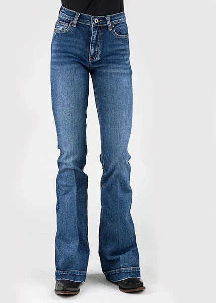 Stetson 921 Dark Wash Navy Stitch Pocket (short, regular, long, x-long) - High Waist Flare Fit