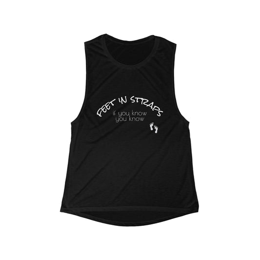 Feet in Straps BC Tank - white font in multiple colors