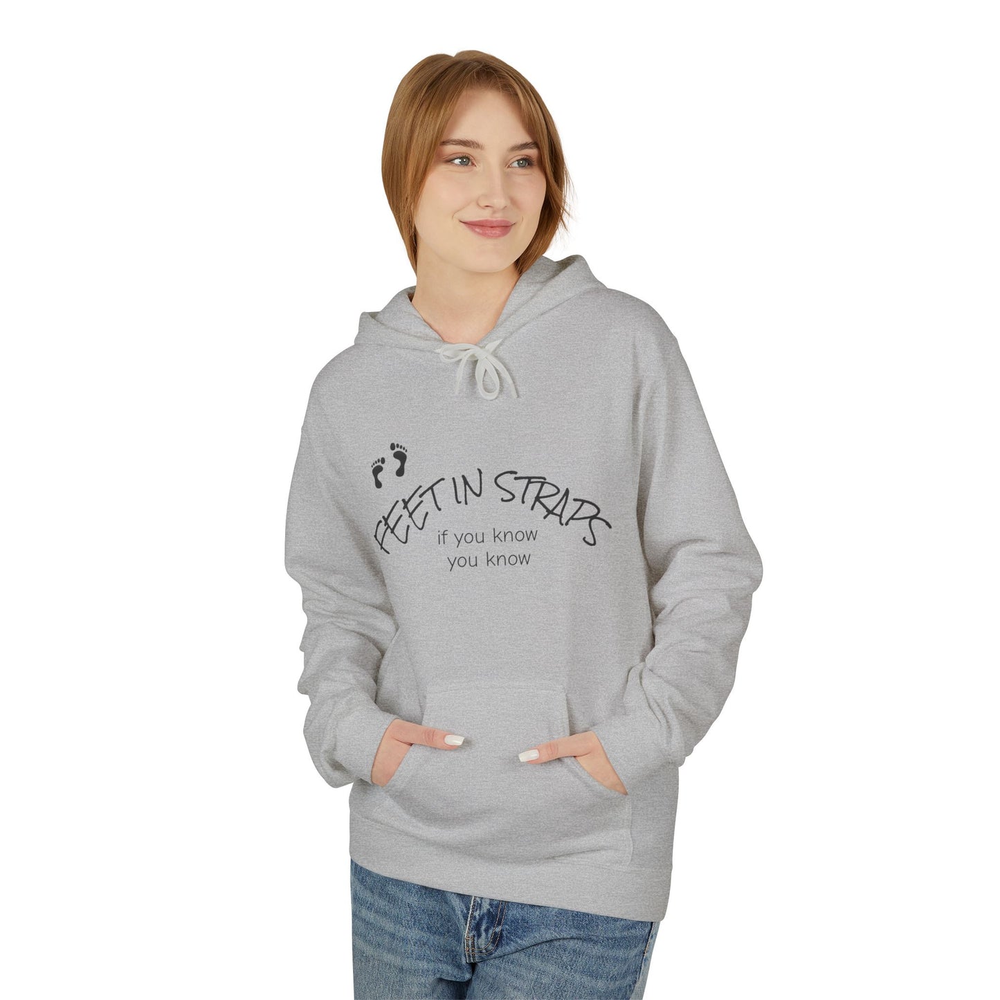 Feet in Straps Fleece GD Hoodie - white font in multiple colors