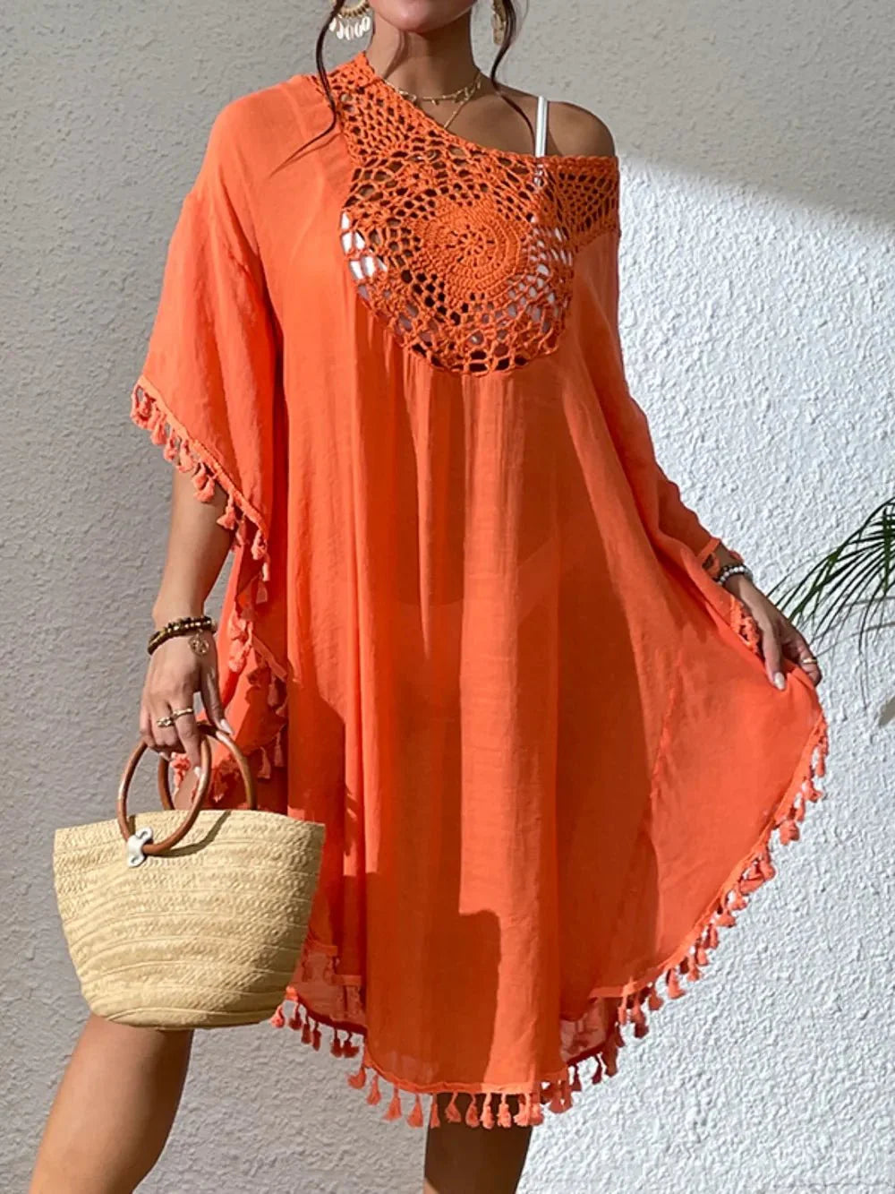 Tassel Cutout Cover-Up in multiple colors