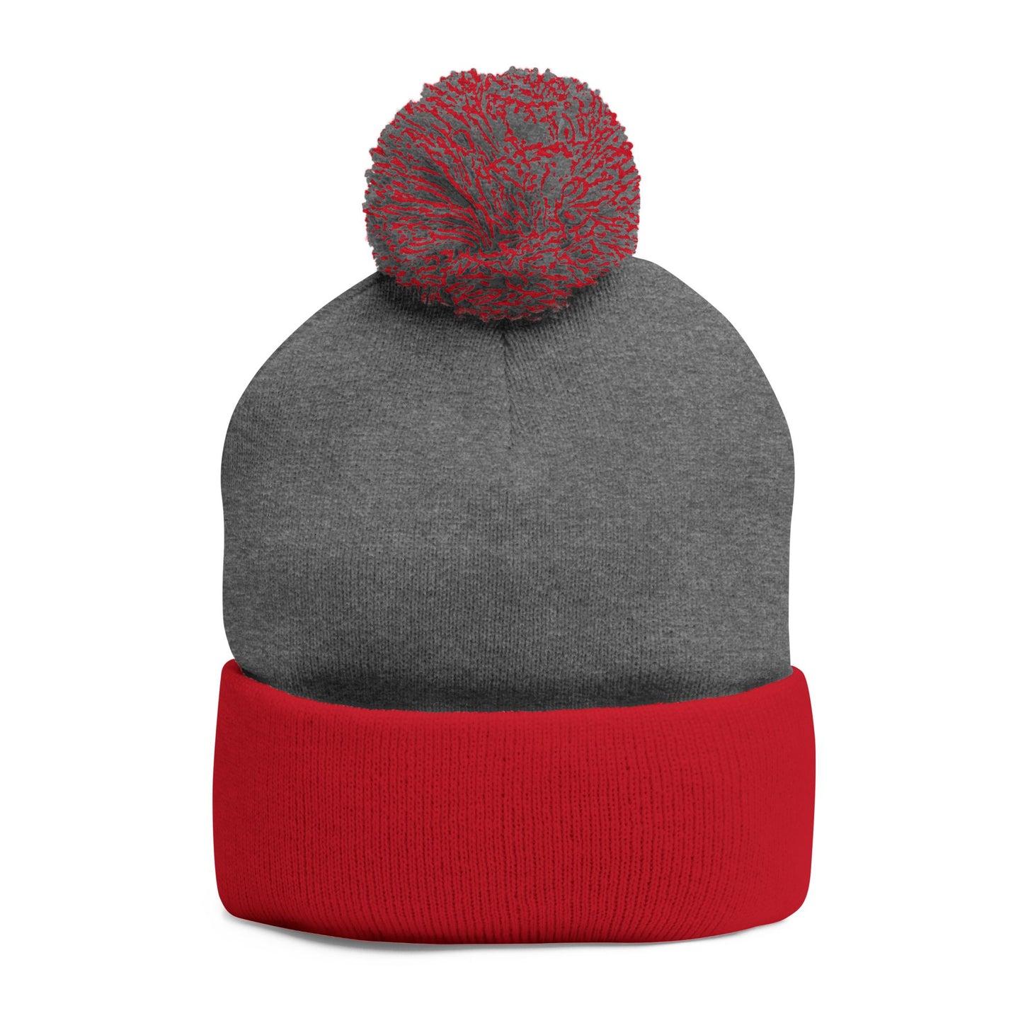 WTF Pom-Pom Knit Cap (Embroidery) - black font in multiple colors