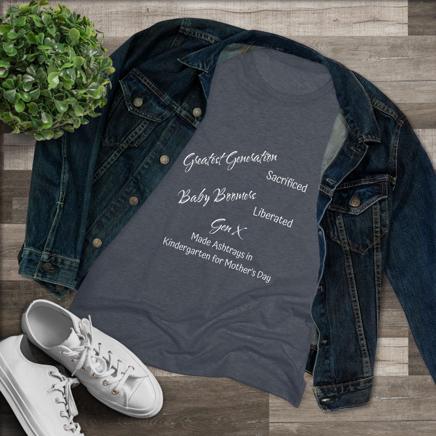 Gen X Ashtrays Triblend Slim Fit Softest Tee - white font in multiple colors