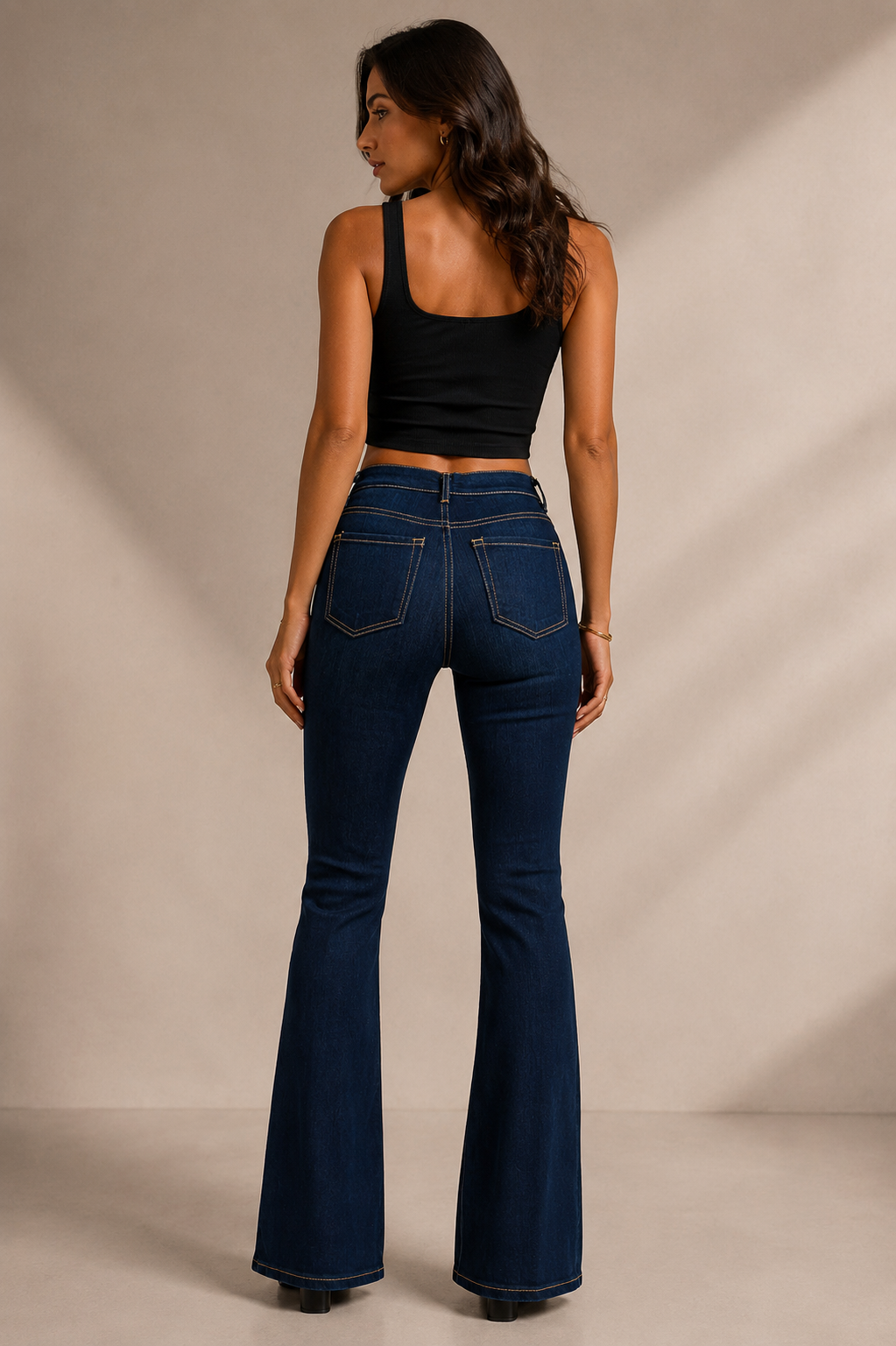 The Onyx Jean - High Rise Bootcut in Dark Wash by GJG Denim