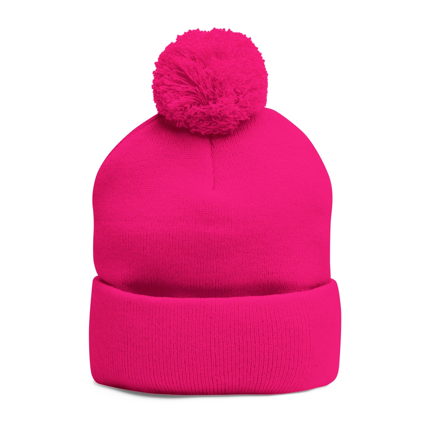 WTF Pom-Pom Knit Cap (Embroidery) - black font in multiple colors